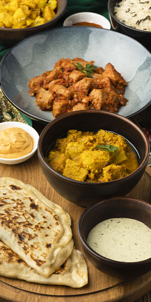 Assiette de plats indiens